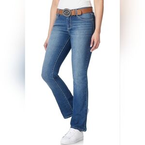 WallFlower Women's Legendary Slim Bootcut Mid-Rise Belted Insta Stretch Juniors